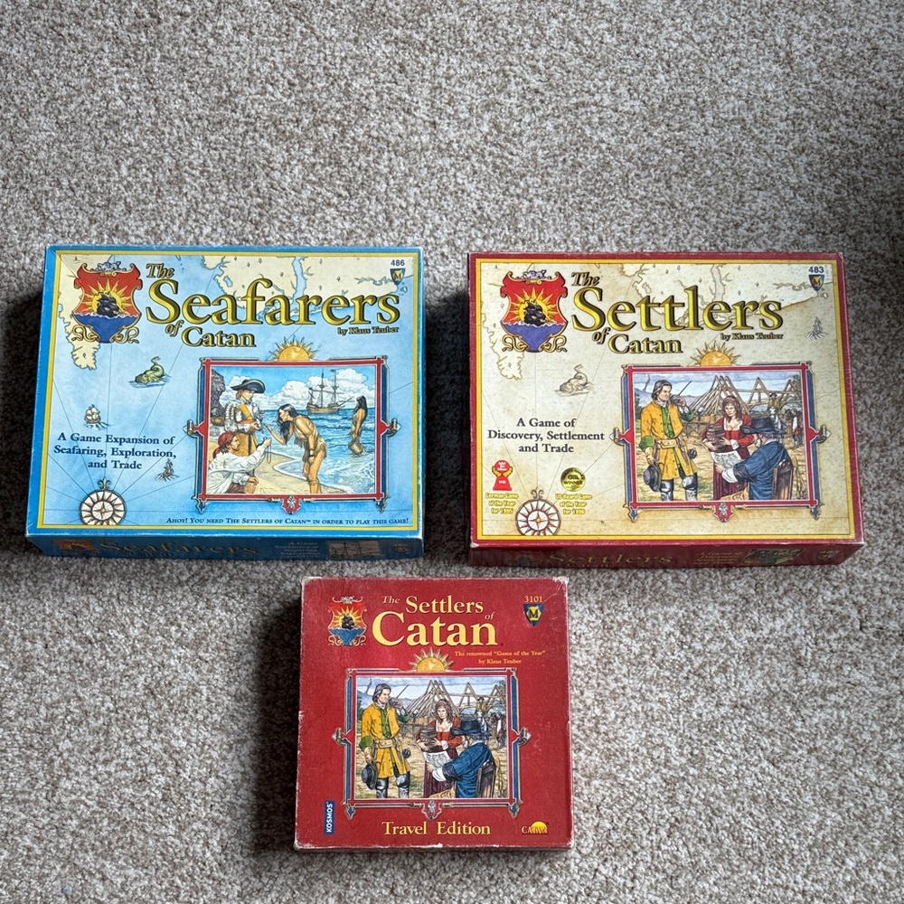 Settlers of Catan Board Game Bundle - Original 1998 edition